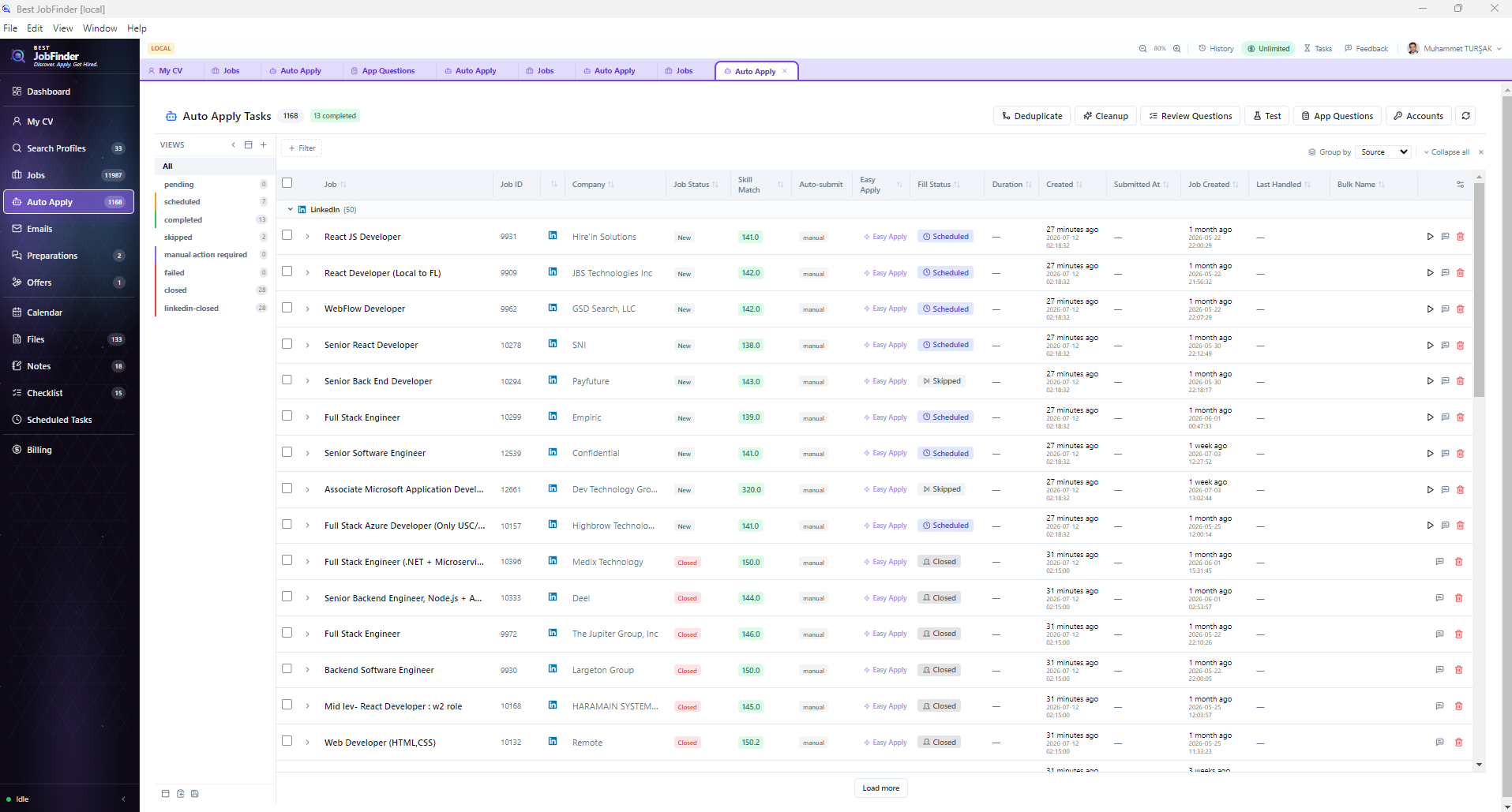 Auto-Apply Task Queue — Best JobFinder app screenshot