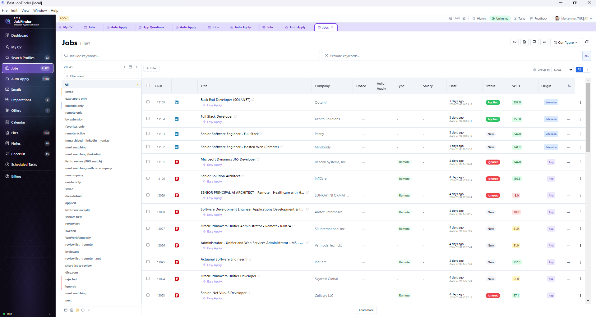 Every Job, One Table — Best JobFinder app screenshot